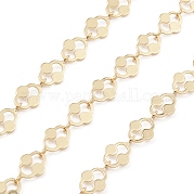 Brass Oval with Flat Round Link Chains CHC-M025-17G
