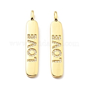 Латунные микропаве прозрачные подвески с фианитом KK-G416-08G