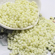 Непрозрачный матовый стеклянный бисер цвета макарон SEED-K009-12B-15