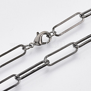 Колье из латуни с плоской овальной скрепкой MAK-S072-07A-B