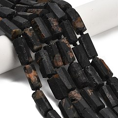 Naturali nera perle di tormalina fili, sfaccettato, colonna, grado ab, 15~20x9~11x8~10mm, Foro: 1.4 mm, circa 19~20pcs/filo, 16.54~17.13'' (42~43.5 cm)