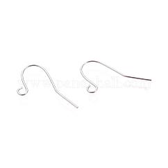 Ganci per orecchini in acciaio inossidabile 304 anti-ossidazione, con anello orizzontale, colore acciaio inossidabile, 17x19mm, Foro: 2 mm, 21 gauge, ago :0.7mm