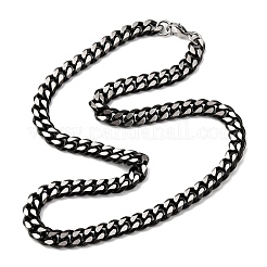 Collane con catena a maglie cubane in acciaio inossidabile 304 da 10 mm&nbsp;NJEW-C099-04A-02