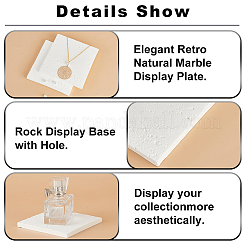 Gesso-Schmuck-Präsentationsplatte&nbsp;DJEW-WH0015-98B