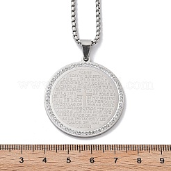 201 collane con ciondolo in strass in acciaio inossidabile per donna&nbsp;NJEW-U021-08P