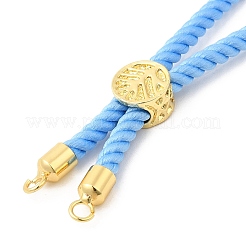 Bracelets en argent avec cordon de nylon torsadé&nbsp;DIY-B066-03G-10