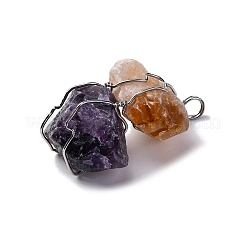 Pepite di pietre preziose miste naturali grandi pendenti&nbsp;G-K338-43P
