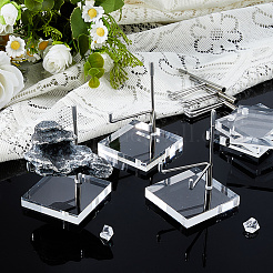 Kristallkugel-Displayhalter aus Edelstahl mit quadratischen&nbsp;AJEW-WH0695-152P-B