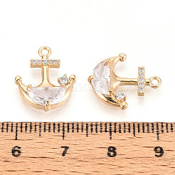 Pendentifs avec zircon cubiques à micro-pavés en laiton&nbsp;KK-N267-03A-G