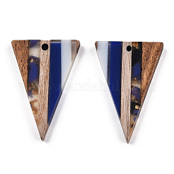 Colgantes de resina transparente y madera de nogal&nbsp;RESI-TAC0017-50-A01