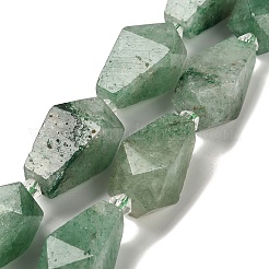 Naturales verdes fresa de cuarzo hebras de abalorios&nbsp;G-NH0005-B10-01A