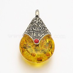 Pendenti a goccia in stile tibetano&nbsp;X-TIBEP-N007-01