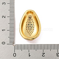Porte micro ouvrent pendentifs zircone cubique en laiton de placage&nbsp;KK-P277-28G-07