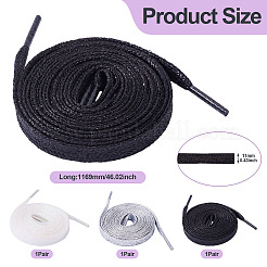 3 paire de lacets en polyester bicolore&nbsp;AJEW-TA0002-36A