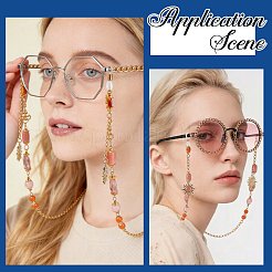 1 chaînette de lunettes en laiton&nbsp;HJEW-BM0002-05