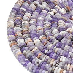 Mattierte natürliche Amethystperlenstränge&nbsp;G-K389-C25-01