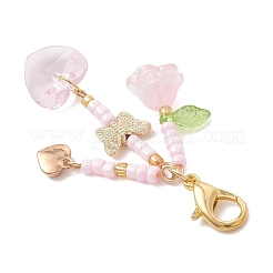 Decorazioni pendenti con perline di semi di vetro&nbsp;HJEW-MZ00405-01