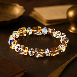 5 Stück Stretch-Armbänder mit Glasperlen in 5 Farben&nbsp;BJEW-HY0002-01