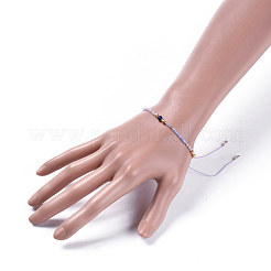 Bracciali di perline intrecciati con filo di nylon regolabile&nbsp;BJEW-JB04379-02