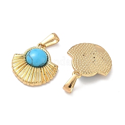 Acier inoxydable 304 avec pendentifs en turquoise synthétique&nbsp;STAS-L309-21G-G