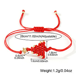 Braccialetti intrecciati in poliestere con albero di Natale fatti a mano per le donne&nbsp;AK7194-2