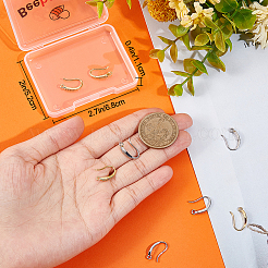 6 Paar 2 Farben Messing Micro Pave klare Zirkonia Ohrringhaken&nbsp;ZIRC-BBC0001-85