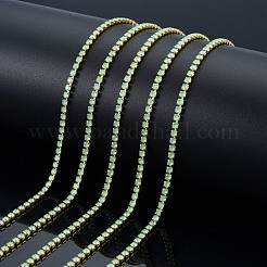 Chaînes en laiton avec strass&nbsp;CHC-N017-003B-C01
