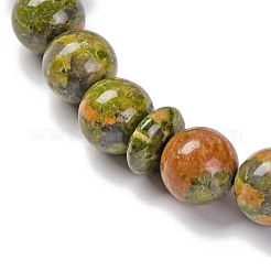 Perles naturelles unakite étirer bracelets&nbsp;BJEW-A025-01M