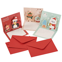 18 Beutel 3 Farben Weihnachtspapier Glückwunschkarte&nbsp;DIY-TA0013-84