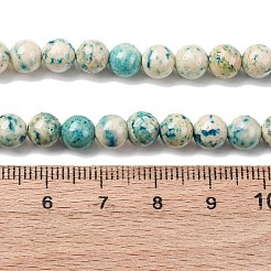 Brins de perles de marbre teintées naturelles&nbsp;G-P593-6mm-04