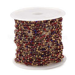 Catene di perline fatte a mano in ottone&nbsp;CHC-P011-A02-G