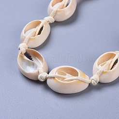 Verstellbare Kaurimuschel Perlen Halskette und Armbänder Schmuck-Sets&nbsp;SJEW-JS01019