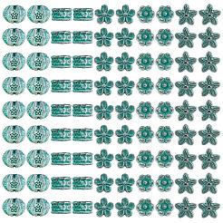 Perline in lega di stile tibetano 100 pz 5 stili&nbsp;FIND-TA0010-99ABG