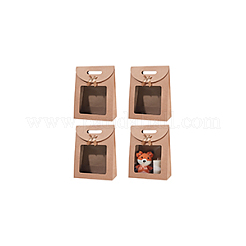 Rechteckige Geschenktüten aus Kraftpapier&nbsp;CON-WH0088-80
