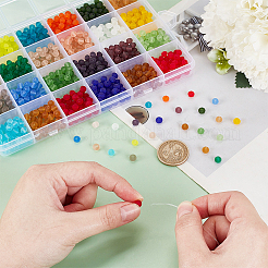 960pcs 24 Farben transparente Glasperlen&nbsp;EGLA-PH0001-41