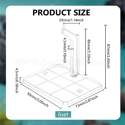 Supporti per bambole rettangolari in plastica&nbsp;ODIS-WH0043-70B