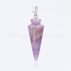 Pendenti d'ametista naturale&nbsp;G-P236-07