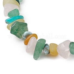 Braccialetti elastici con perline di pietre miste naturali&nbsp;BJEW-JB11117
