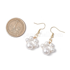 Orecchini pendenti con perle di conchiglia rotonde&nbsp;EJEW-JE06318