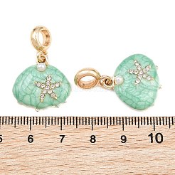 Legierung Emaille europäische baumeln Charms&nbsp;AL-CBAC2D3-04G-02