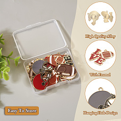16pcs 8 styles de pendentifs en émail en alliage&nbsp;ENAM-TA0001-79