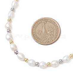 Halsketten aus natürlichen Zuchtperlen aus Süßwasserperlen&nbsp;NJEW-JN05703