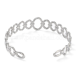 Bracelet manchette ovale creux en acier inoxydable 304 anti-ternissement pour femme&nbsp;BJEW-D061-04P