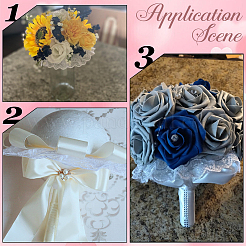 6 pz polsini bouquet colletto in plastica e pizzo&nbsp;DIY-SP0005-47