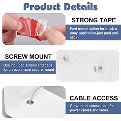 Expositores de pared de acrílico opaco&nbsp;ODIS-WH0038-74