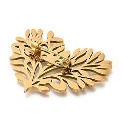 Spilla in acciaio inossidabile 201 a forma di cuore con albero della vita per donna&nbsp;STAS-B076-08P-01
