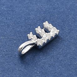 925 argento sterling con ciondoli in zirconi cubici&nbsp;STER-Q004-01E-S