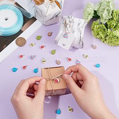 144 Stück handgemachte Charms aus Polymerton im 6 Stil&nbsp;CLAY-CA0001-25