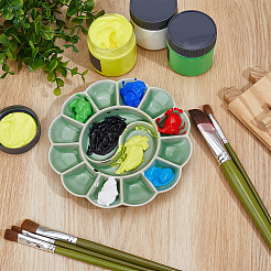 1 Stück Porzellan-Aquarell-Ölpalette&nbsp;AJEW-BC0009-31