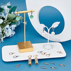 18 par de aros de latón de 3 colores para pendientes tipo huggie&nbsp;KK-PH0005-44